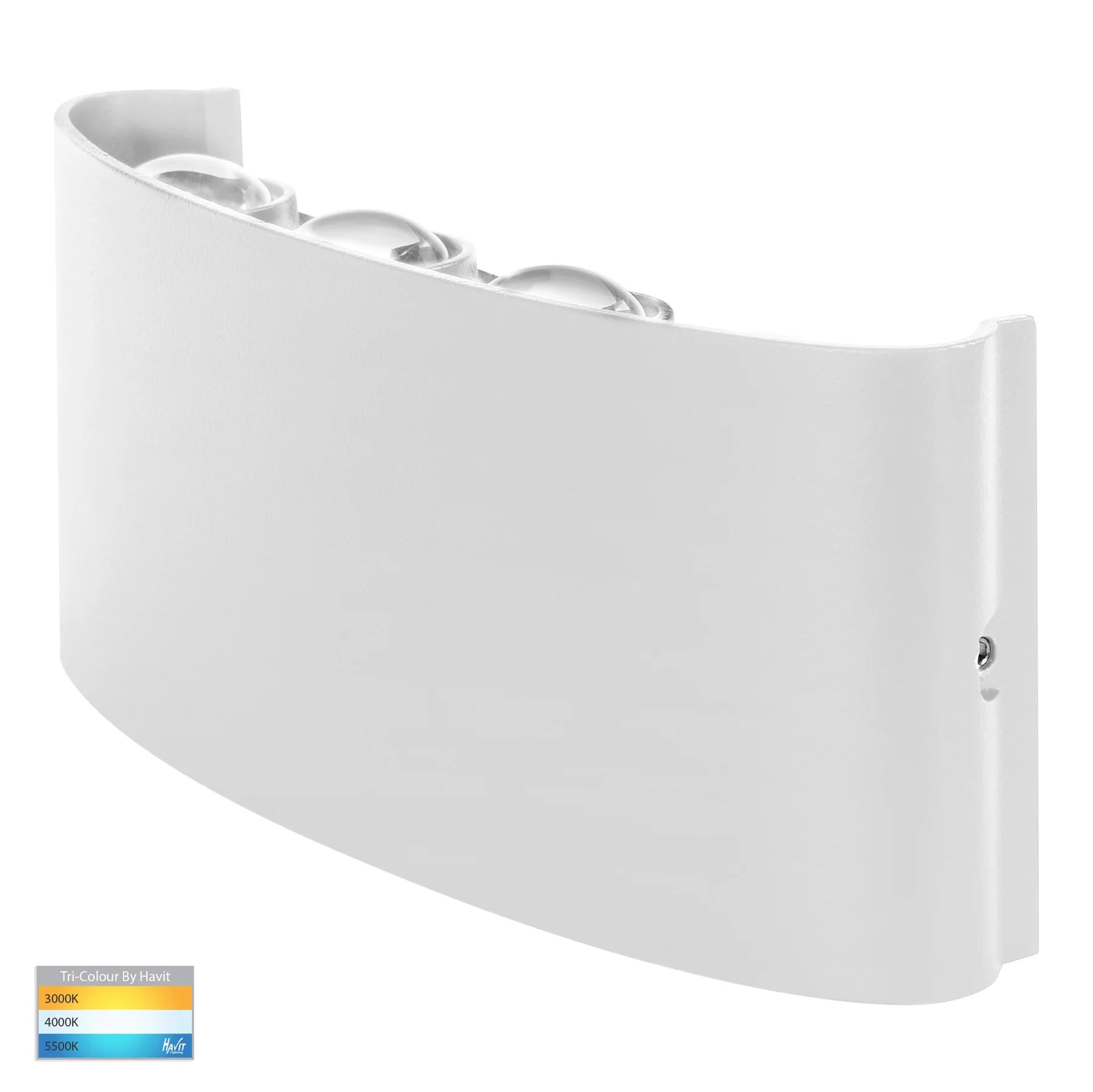 Buy Up / Down Wall Lights Australia Maro LED Up & Down Wall 8 Lights 240V White Aluminium 3 CCT - HV3697T-WHT-240V
