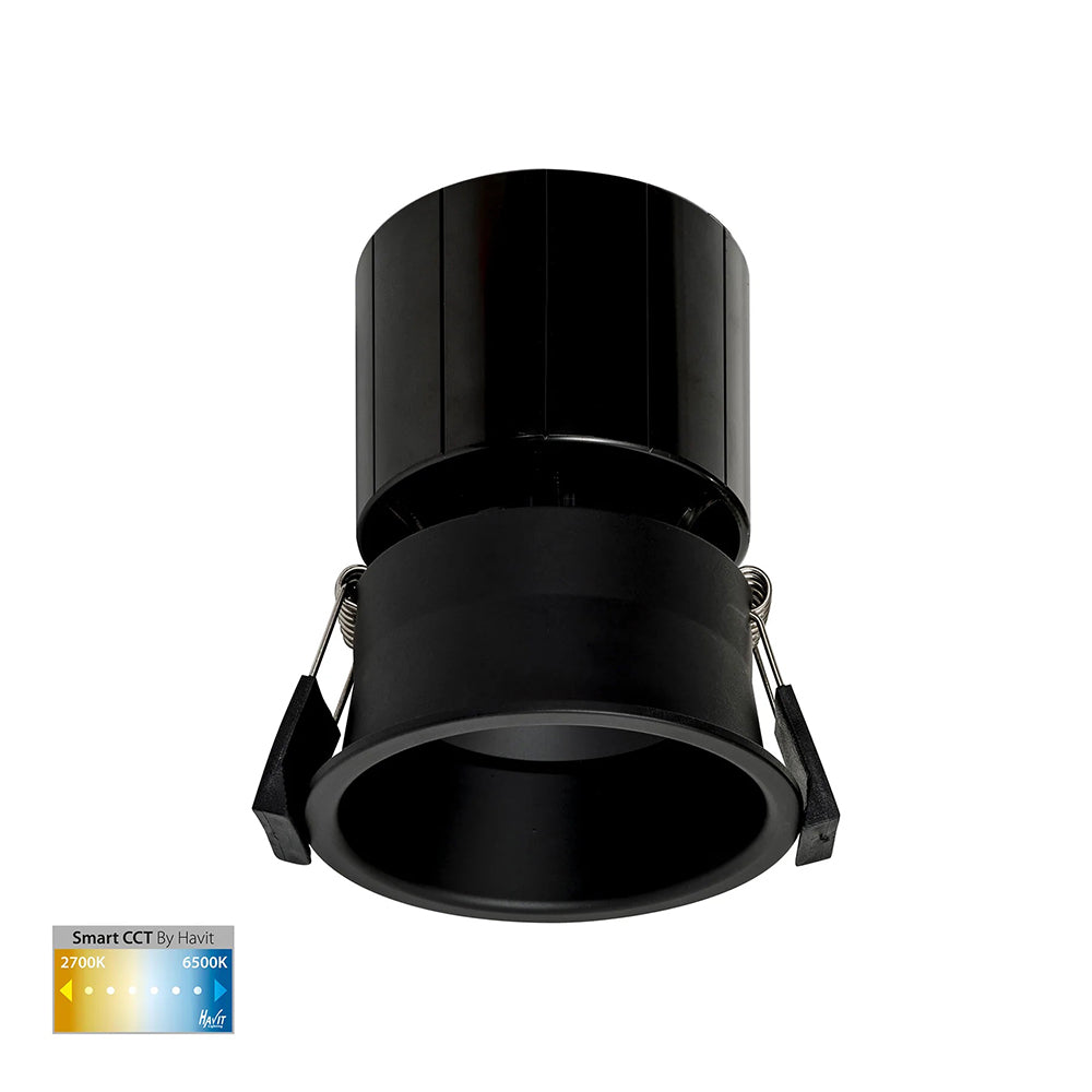 Prime Smart LED Downlight Black W84mm 2CCT - HV5513CCT-BLK