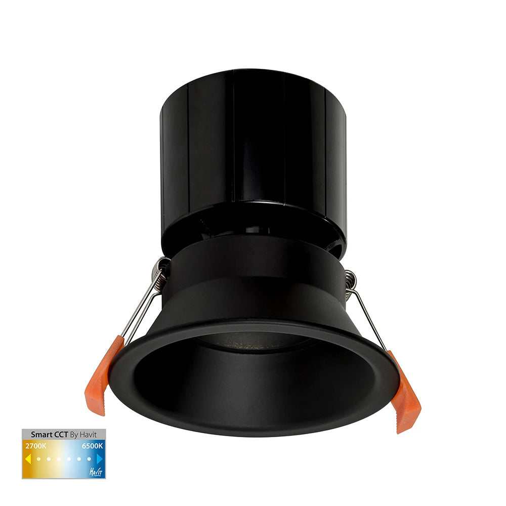 Prime Smart LED Downlight Black W105mm 2CCT - HV5514CCT-BLK