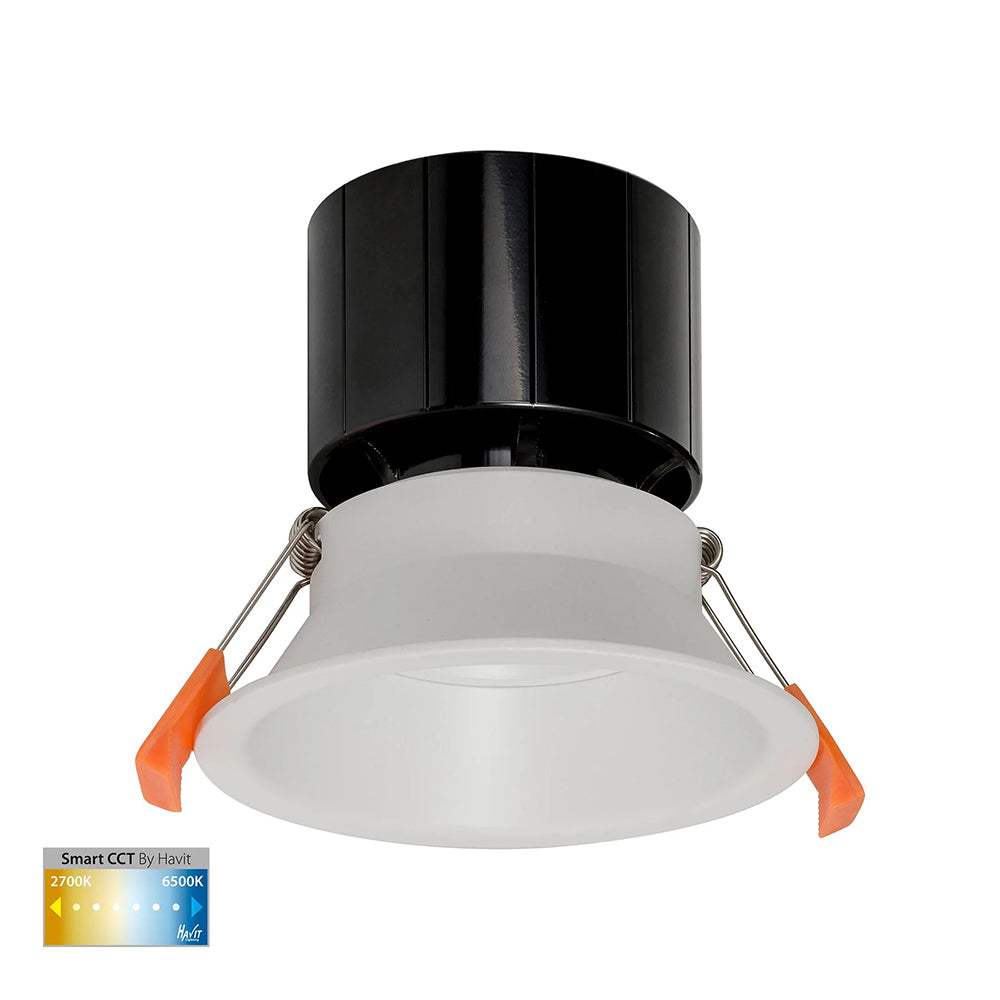 Prime Smart LED Downlight White W105mm 2CCT - HV5514CCT-WHT