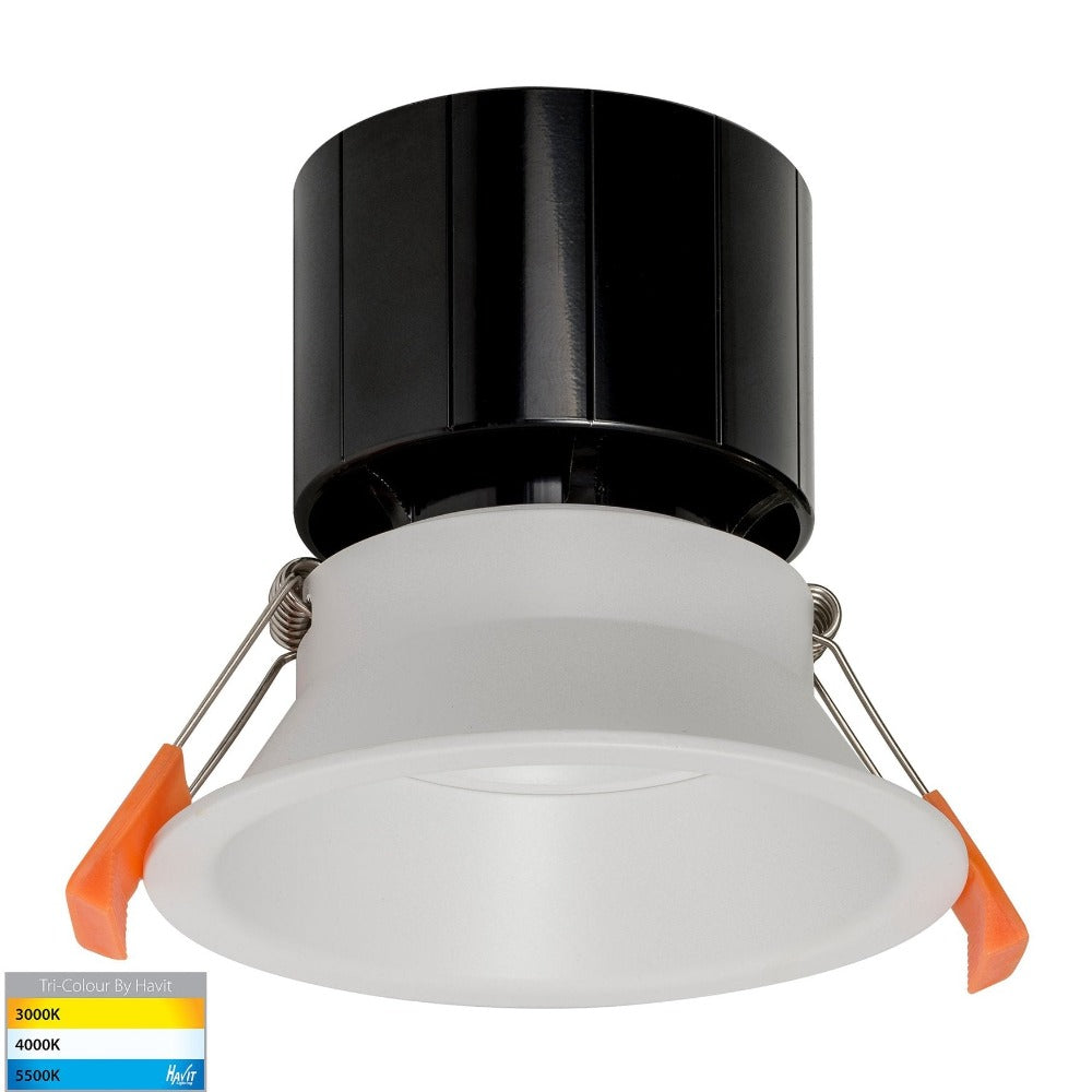 Buy Recessed Downlights Australia Prime Fixed Deep LED Downlight White 3CCT - HV5514T-WHT