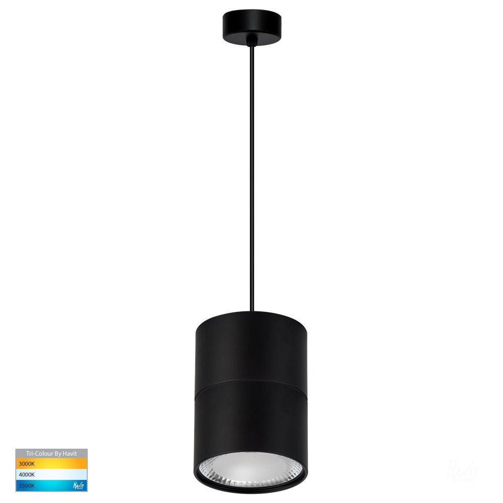 Buy LED Pendants Australia Nella LED Pendant Black 3CCT - V5803T-BLK-P