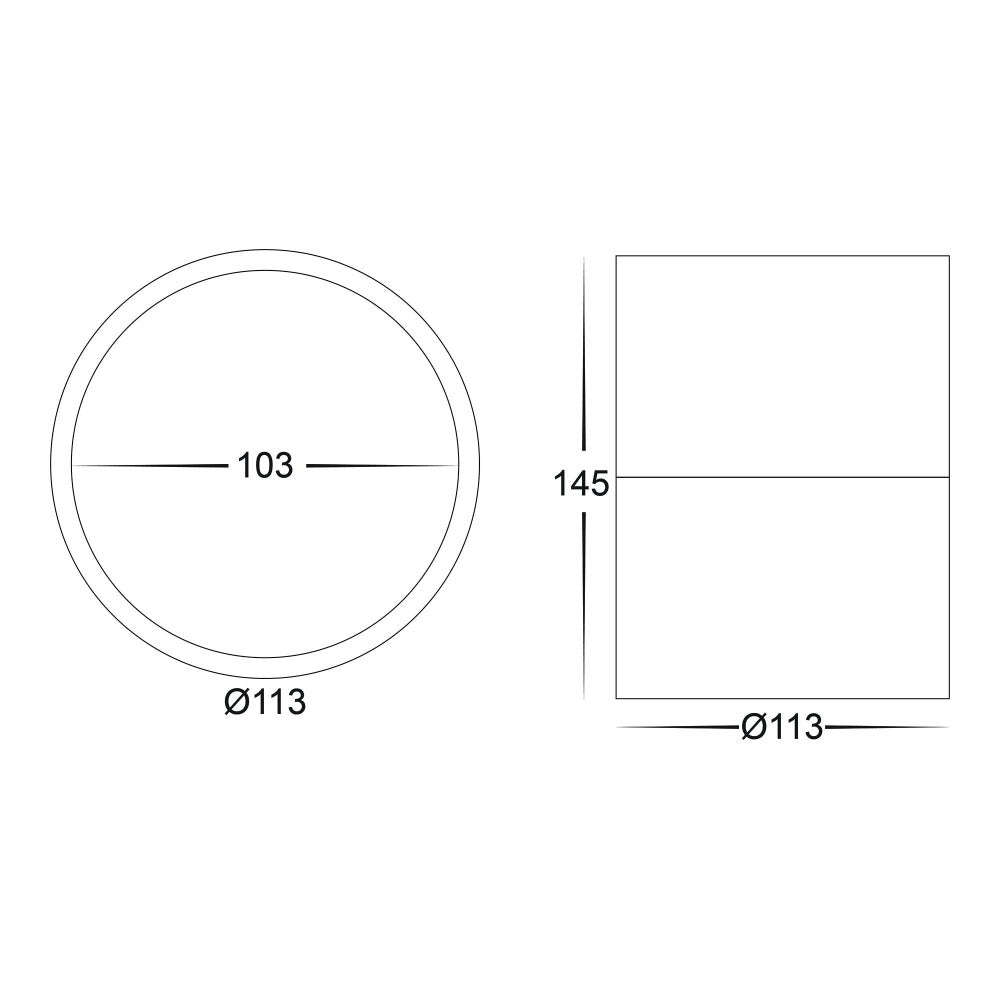 Buy Surface Mounted Downlights Australia Nella Surface Mounted LED Downlight With Extension 240V Black 3CCT - HV5803T-BLK-EXT