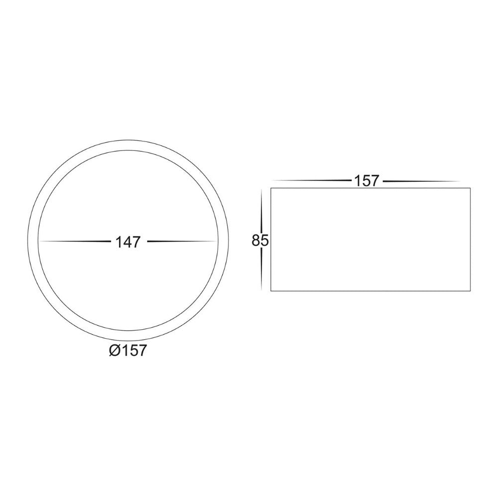 Buy Surface Mounted Downlights Australia Nella Surface Mounted Round Downlight Black 3CCT - HV5805T-BLK