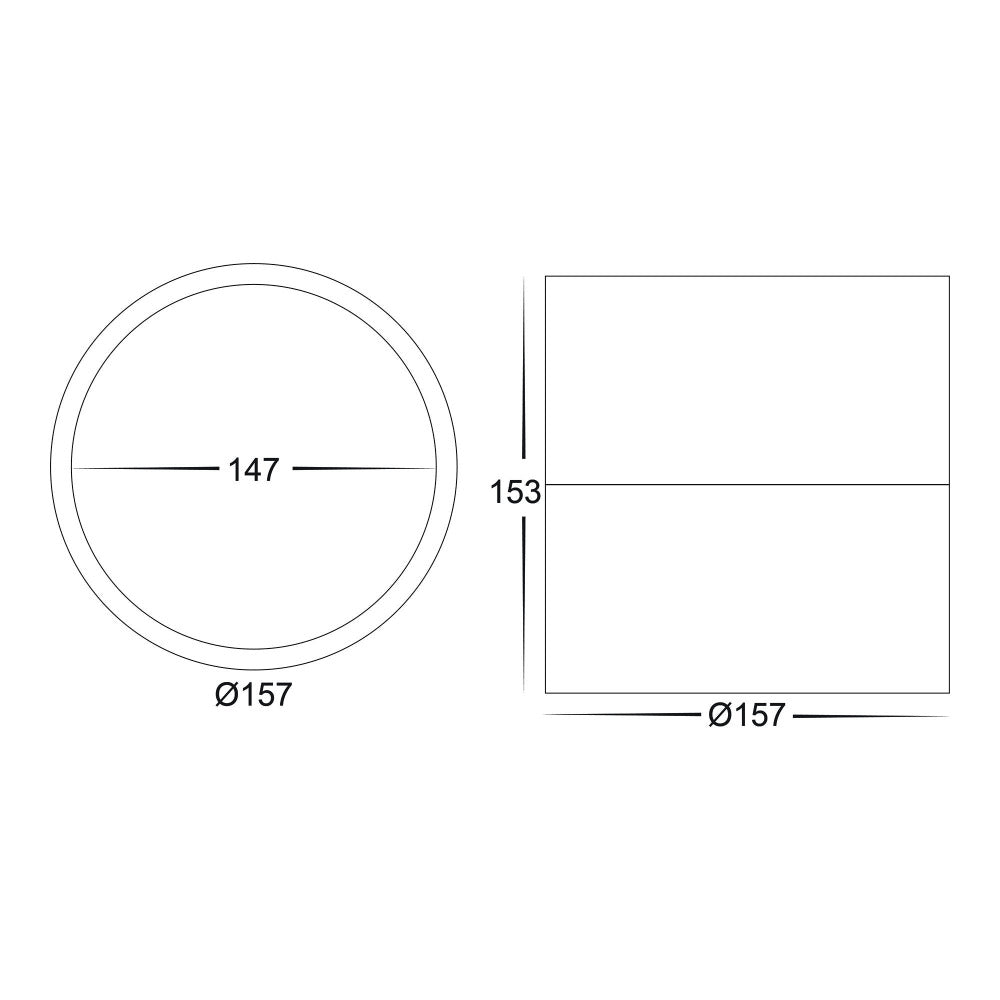Buy Surface Mounted Downlights Australia Nella Surface Mounted Round Downlight IP54 Black 3CCT - HV5805T-BLK-EXT