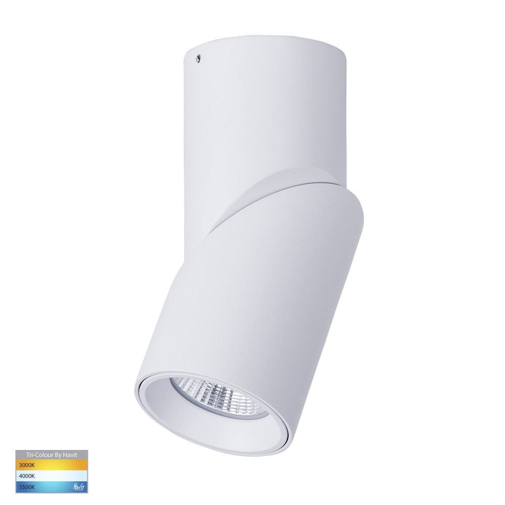 Buy Surface Mounted Downlights Australia Nella Surface Mounted Downlight 12W White 3CCT - HV5823T-WHT