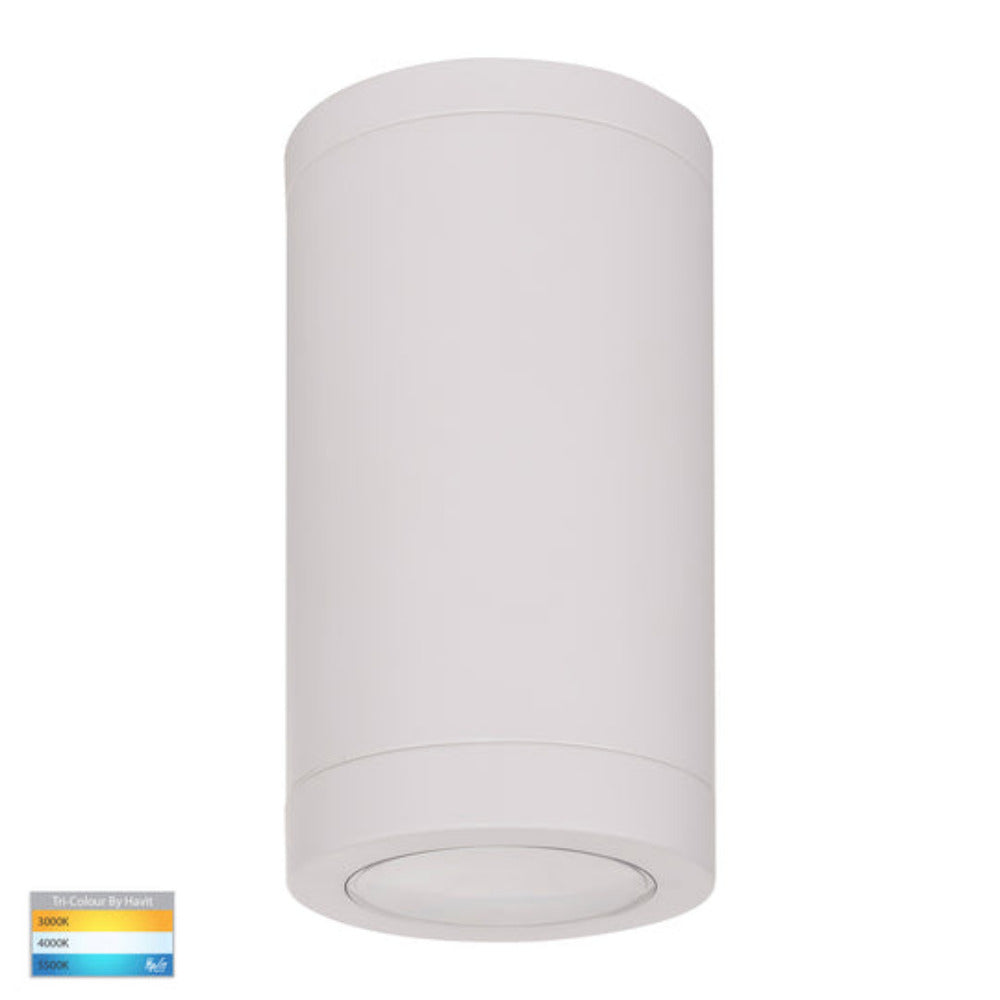 Buy Surface Mounted Downlights Australia Lexan Surface Mounted LED Downlight W76mm White 3CCT - HV5831T-WHT