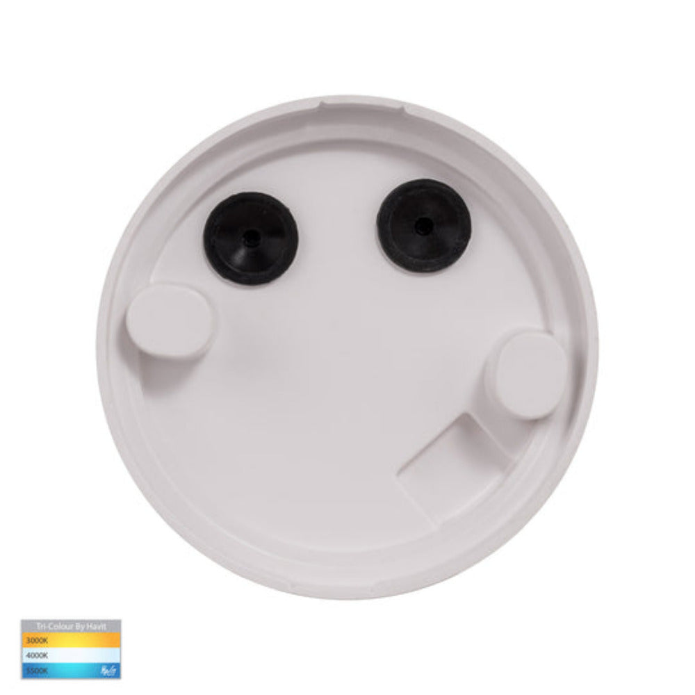 Buy Surface Mounted Downlights Australia Lexan Surface Mounted LED Downlight W76mm White 3CCT - HV5831T-WHT