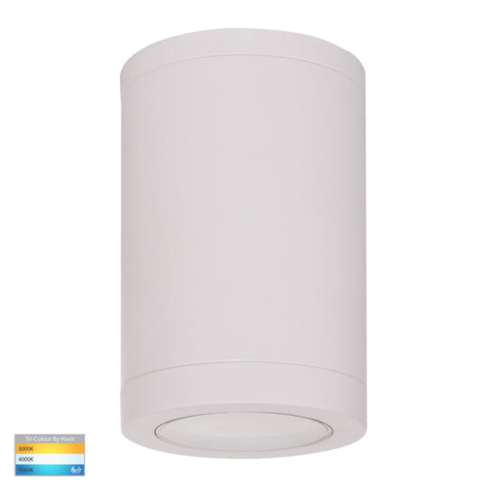 Buy Surface Mounted Downlights Australia Lexan Surface Mounted LED Downlight W95mm White 3CCT - HV5832T-WHT