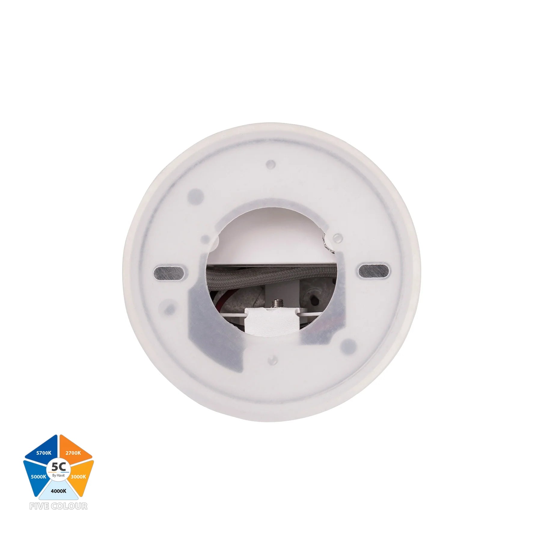 Buy Surface Mounted Downlights Australia Nella LED Surface Mounted Downlight 240V H200mm White Aluminium 5 CCT - HV5841S-WHT-EXT