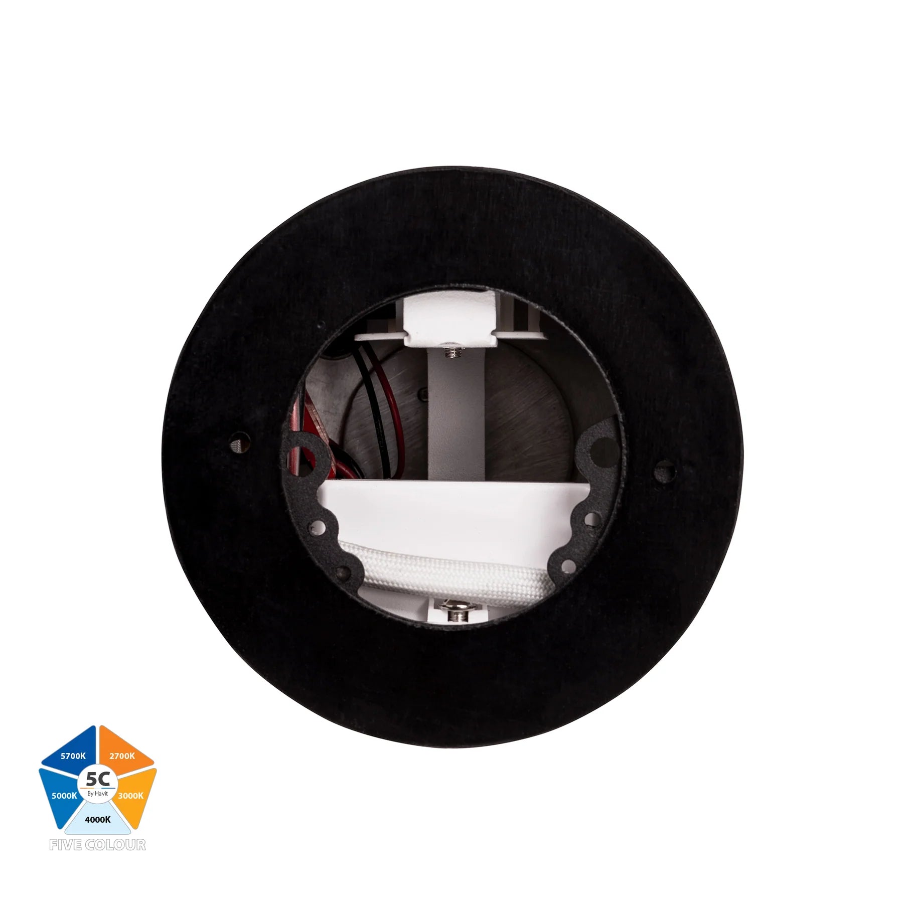 Buy Surface Mounted Downlights Australia Nella LED Surface Mounted Downlight 240V H120mm Black Aluminium 5 CCT - HV5842S-BLK