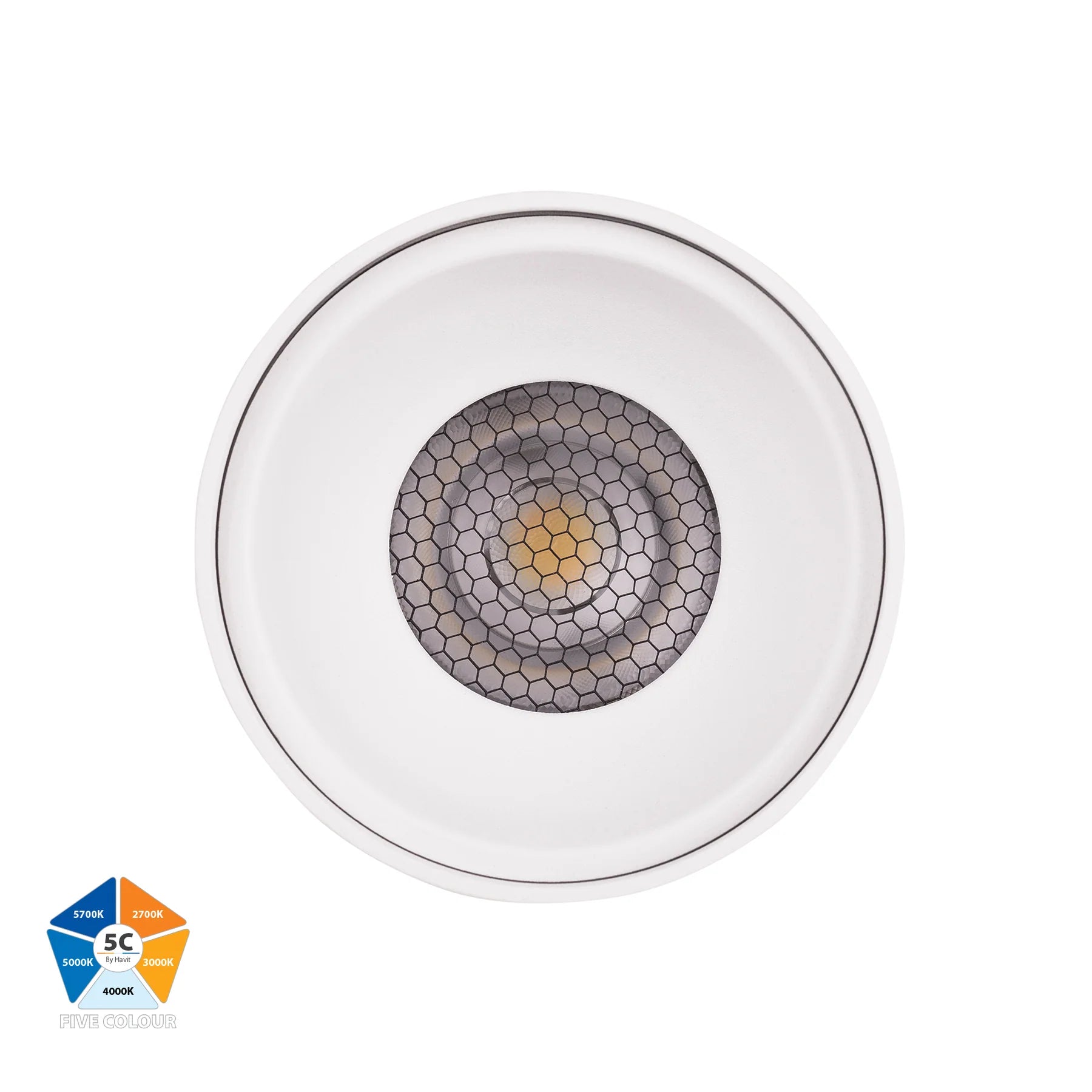 Buy Surface Mounted Downlights Australia Nella LED Surface Mounted Downlight 240V H120mm White Aluminium 5 CCT - HV5842S-WHT