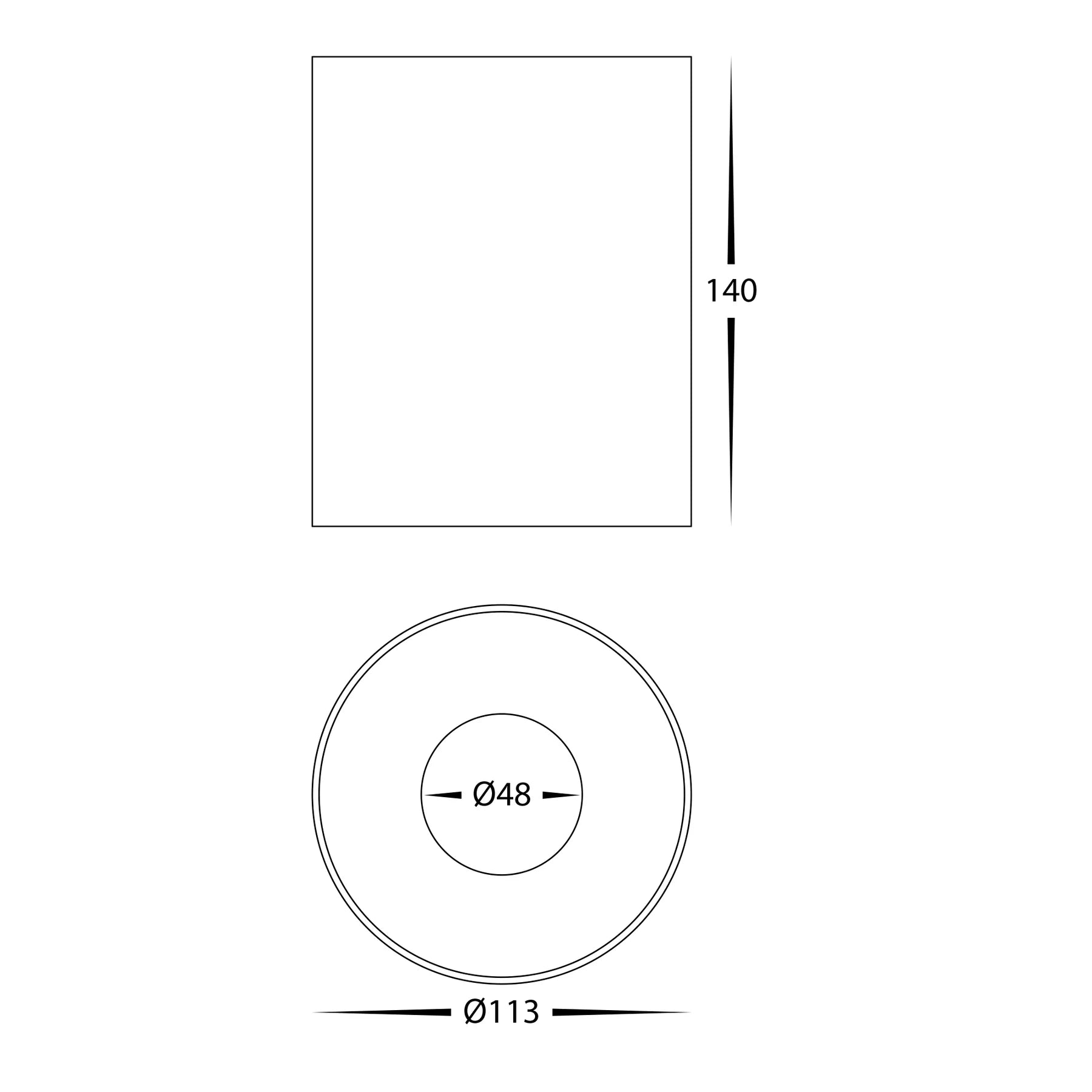 Buy Surface Mounted Downlights Australia Nella LED Surface Mounted Downlight 240V H140mm Black Aluminium 5 CCT - HV5843S-BLK