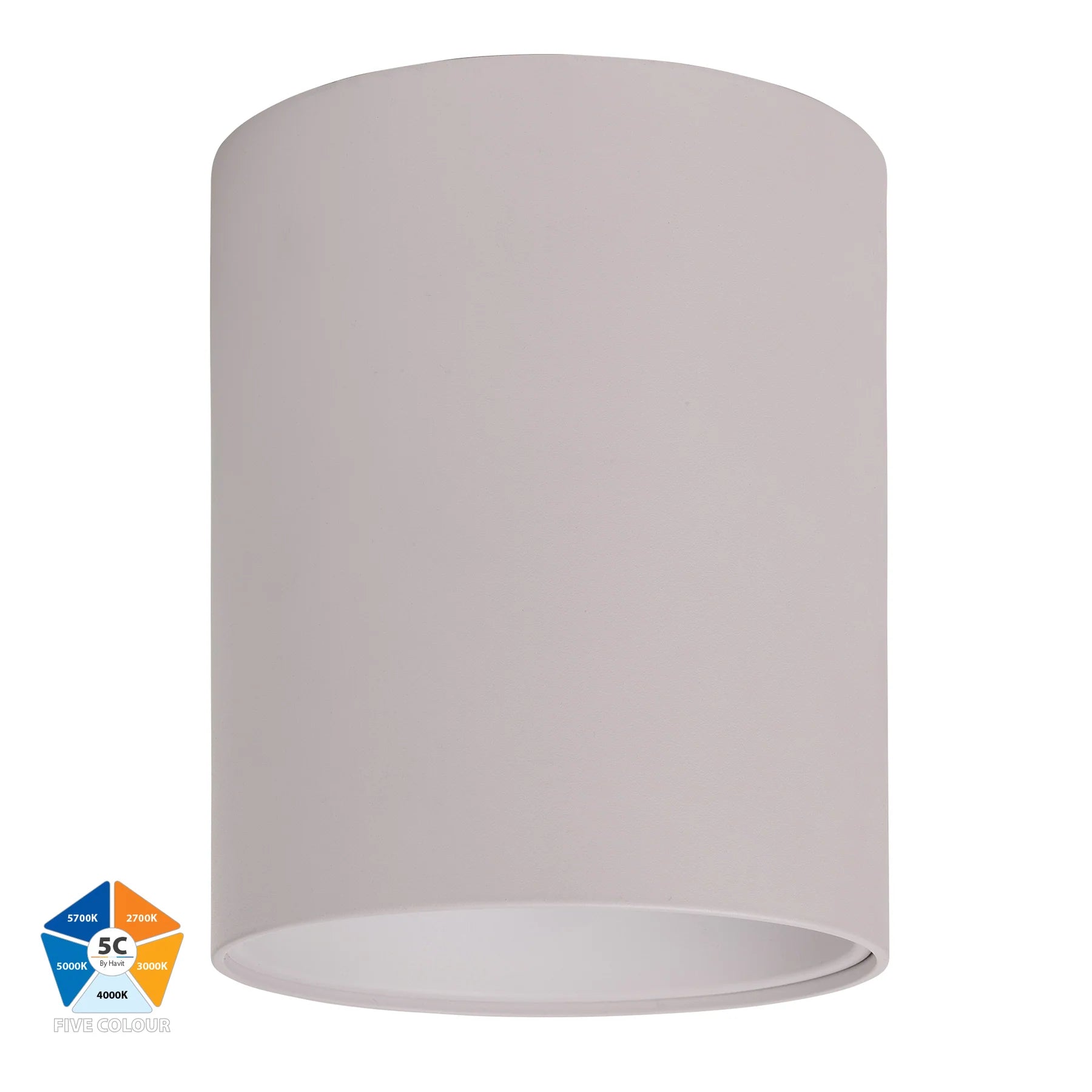 Buy Surface Mounted Downlights Australia Nella LED Surface Mounted Downlight 240V H180mm White Aluminium 5CCT - HV5844S-WHT