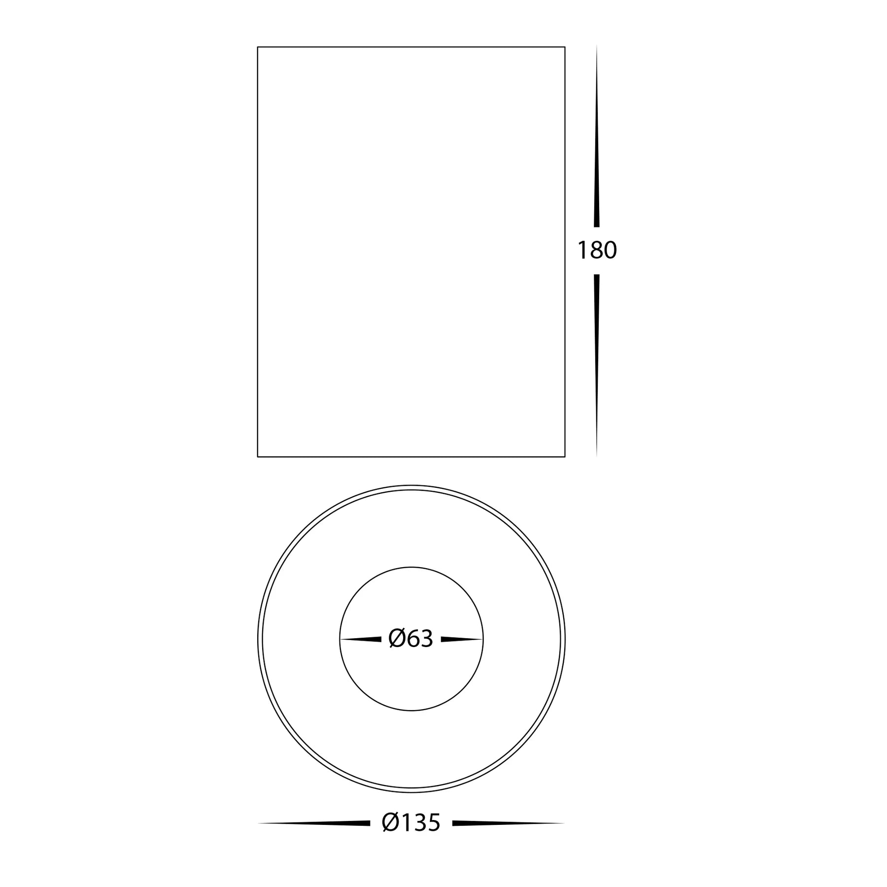 Buy Surface Mounted Downlights Australia Nella LED Surface Mounted Downlight 240V H180mm Black Aluminium 5 CCT - HV5844S-BLK