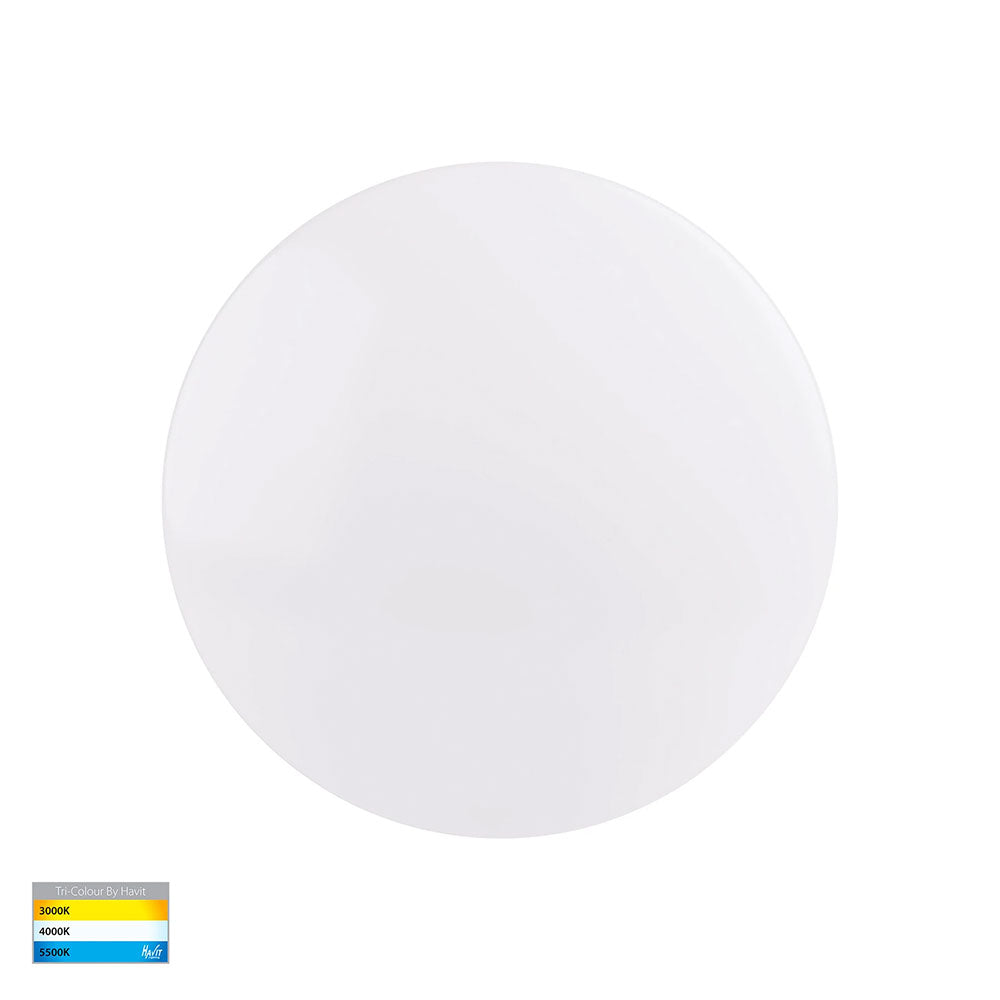 Buy LED Oyster Lights Australia Ostra LED Oyster Light White W258mm 3CCT - HV5884T-WHT