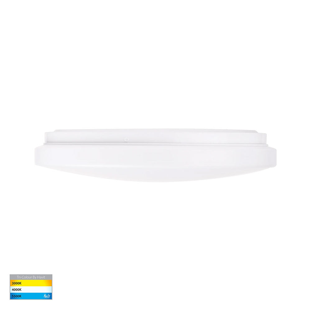 Buy LED Oyster Lights Australia Ostra LED Oyster Light White W335mm 3CCT - HV5885T-WHT