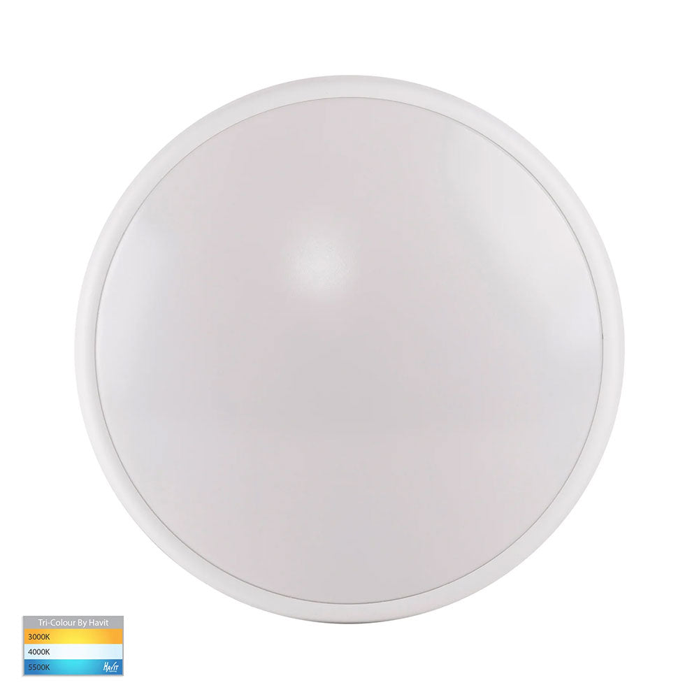 Ostron LED Oyster Light White Aluminium W335mm 3 CCT - HV5888T-WHT