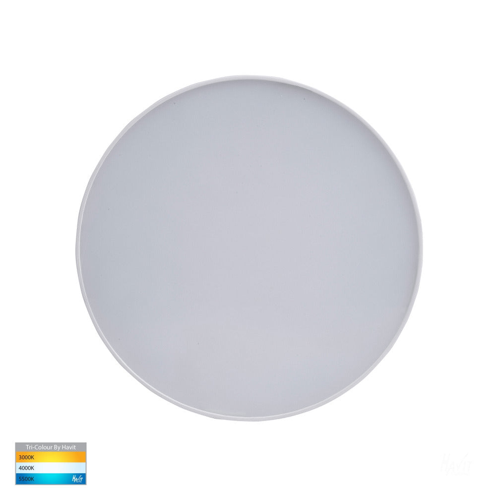 Nella Surface Mounted Round Oyster Light 20W White 3CCT - HV5892T-WHT