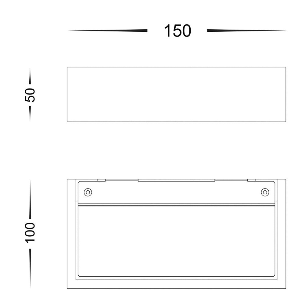 Sunrise Small LED Wall Light W150mm White 5500K - HV8069C