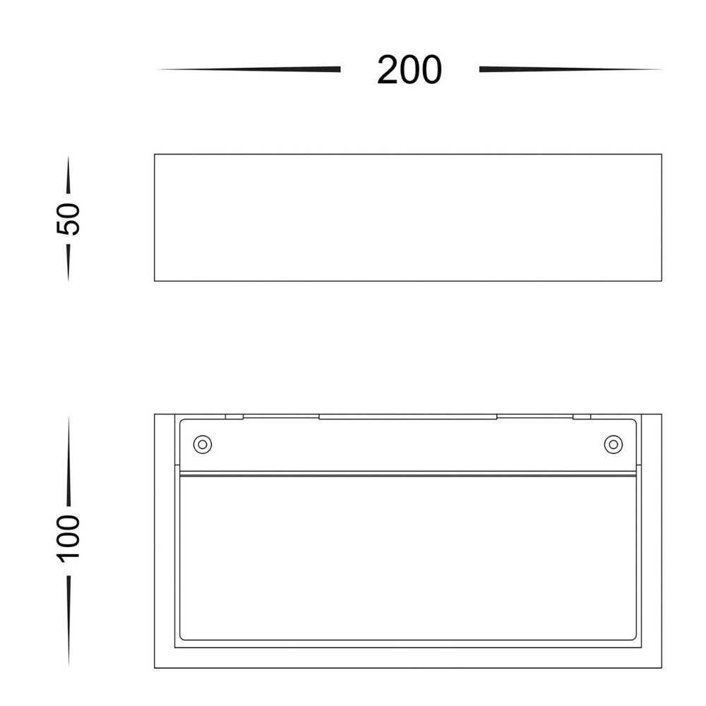 Sunrise Large LED Wall Light W200mm White 3000K - HV8070W