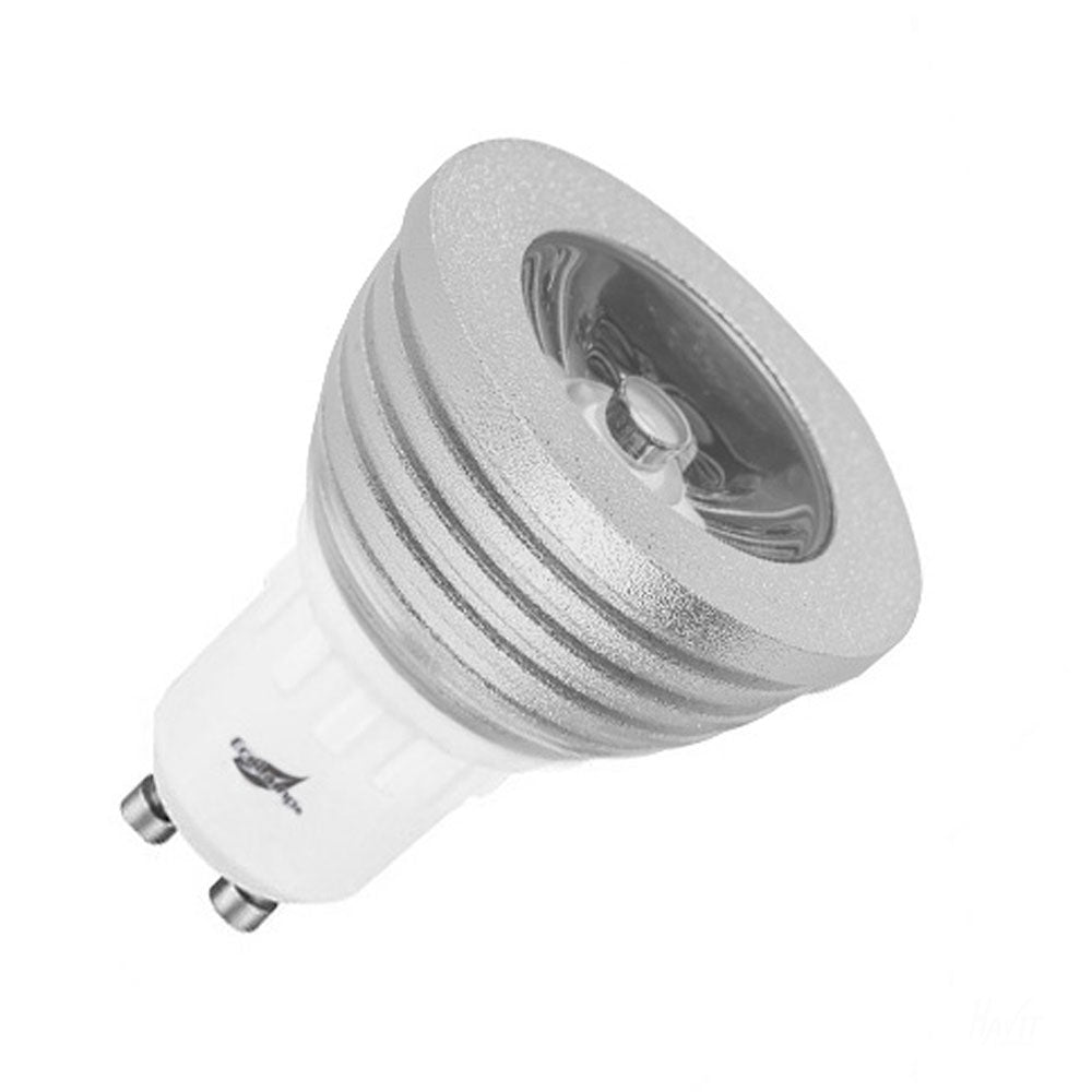 Buy LED Globes Australia LED Globe GU10 5W Silver Plastic RGB - HV95021-240V