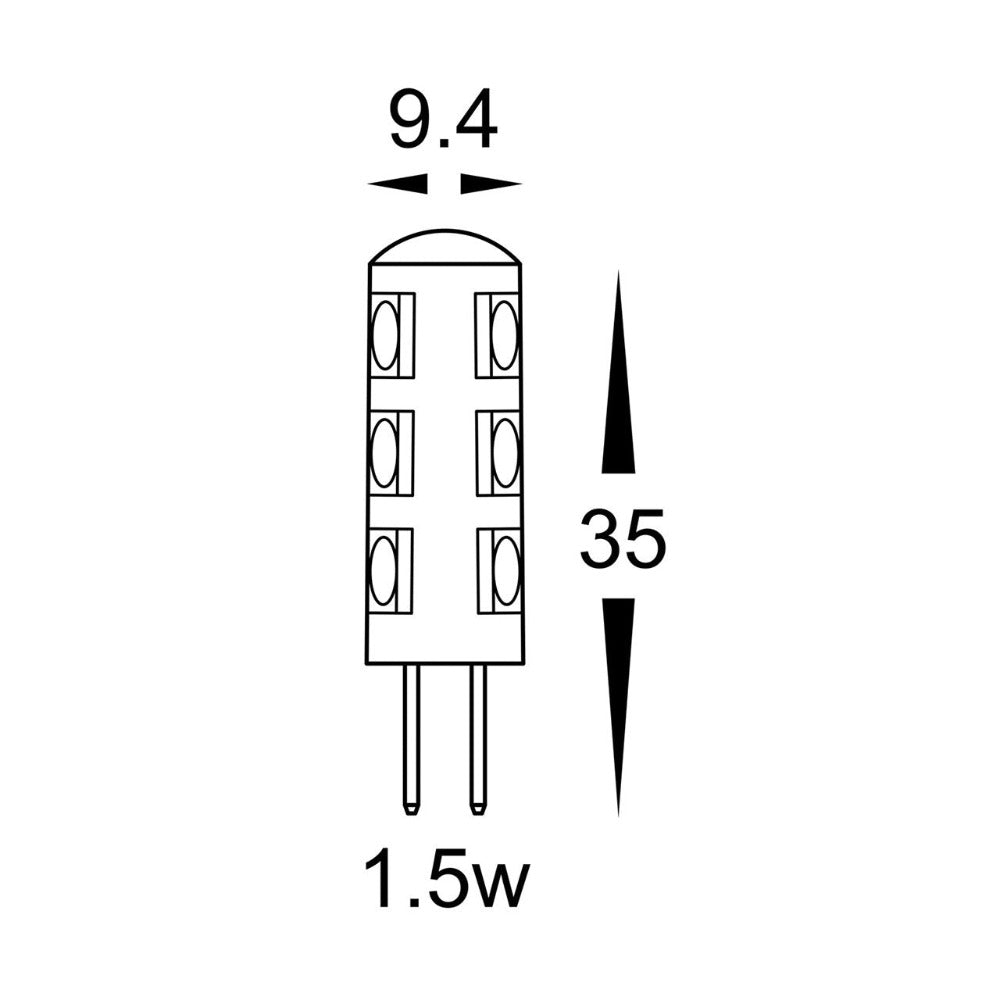 Buy LED Globes Australia Bi Pin 12V G4 1.5W LED Globe Clear 5500K - HV9523-1.5w