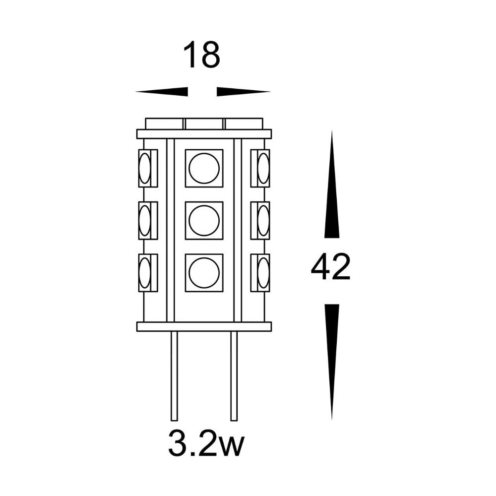 Buy LED Globes Australia Bi Pin 12V G4-DC 3.2W LED Globe White 3000K - HV9529-3.2W