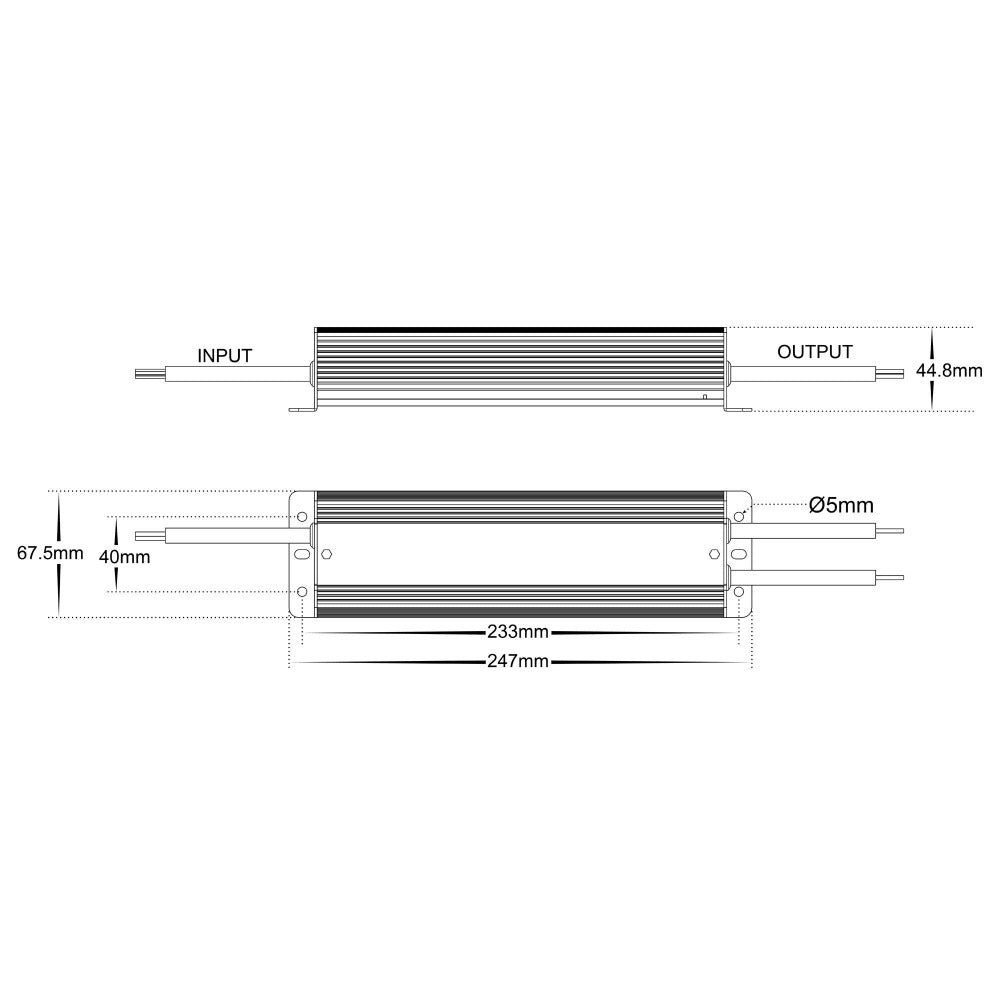 Buy LED Drivers Australia LED Driver 200W 24V DC W76.5mm Weatherproof Silver - HV9658-24V200W