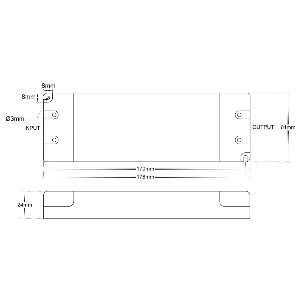 Triac Dimmable Indoor LED Driver 12V DC 60W - HV9660-12V60W