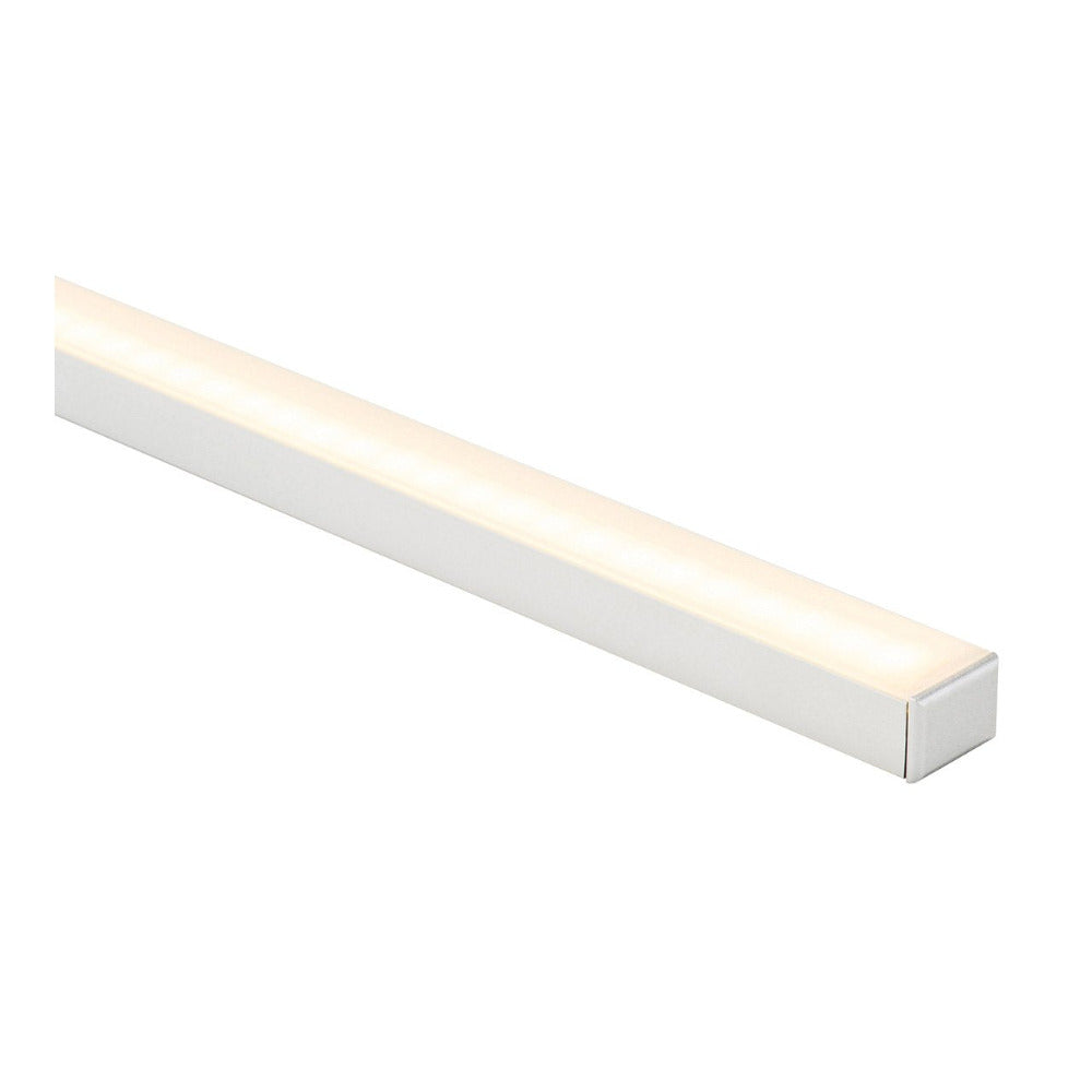 Strip Light Shallow Square Profile W19mm with Standard Diffuser Silver 3 Metre - HV9693-1922-3M