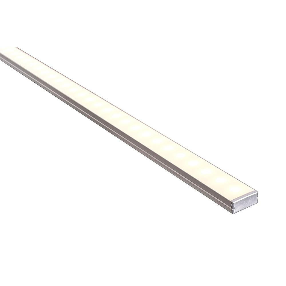Buy Strip Light Profiles Australia Strip Light Shallow Square Profile W23mm With Standard Diffuser Silver - HV9693-2310