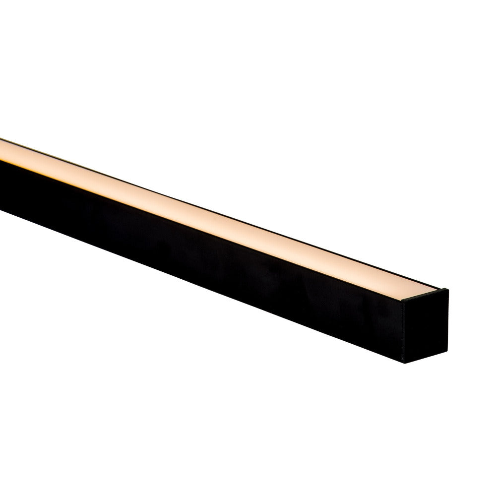Buy Strip Light Profiles Australia Strip Light Deep Square Profile W35mm With Standard Diffuser Black - HV9693-3537-BLK