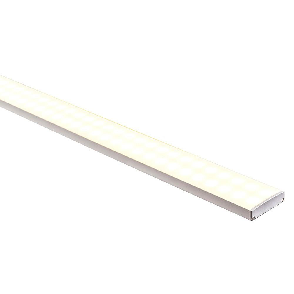 Buy Strip Light Profiles Australia Strip Light Shallow Square Profile W45mm With Standard Diffuser Silver - HV9693-4511