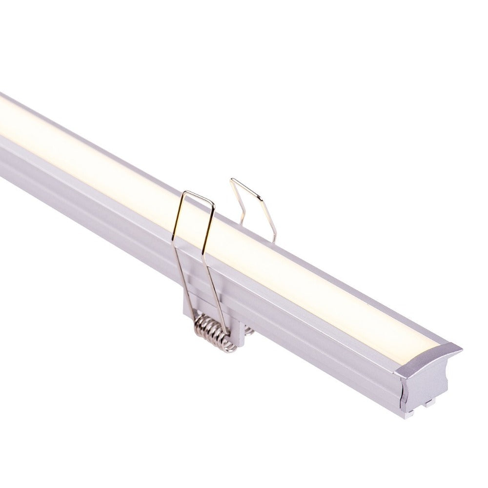 Buy Strip Light Profiles Australia Deep Recessed Square Winged Profile Silver - HV9695-2520