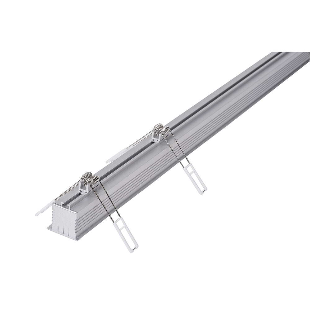 Buy Strip Light Profiles Australia Deep Square Recessed Winged Profile W44mm 3M Silver - HV9695-4540-3M