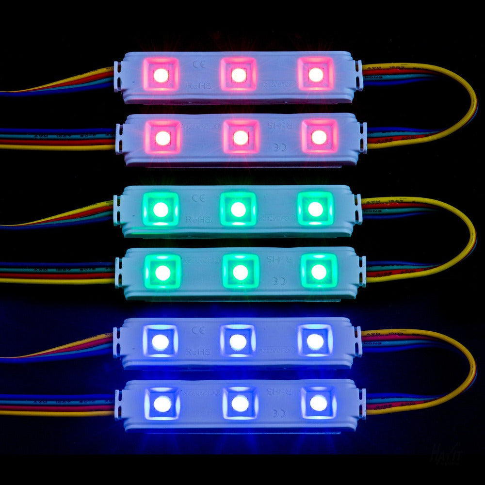 LED Signage Module 12V 0.72W IP65 RGB - HV9794-IP65-10-RGB