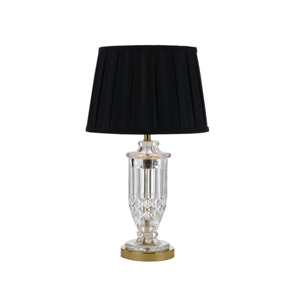 Buy Table Lamps Australia Adria 1 Light Table Lamp Gold & Clear Black - ADRIA TL-GDBK