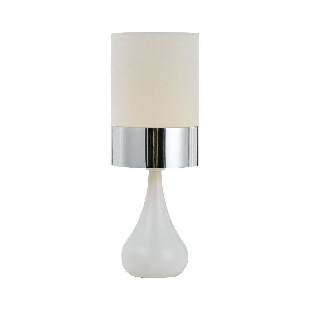 Akira 1 Light Table Lamp 150mm White, Chrome - AKIRA TL-WH+CH