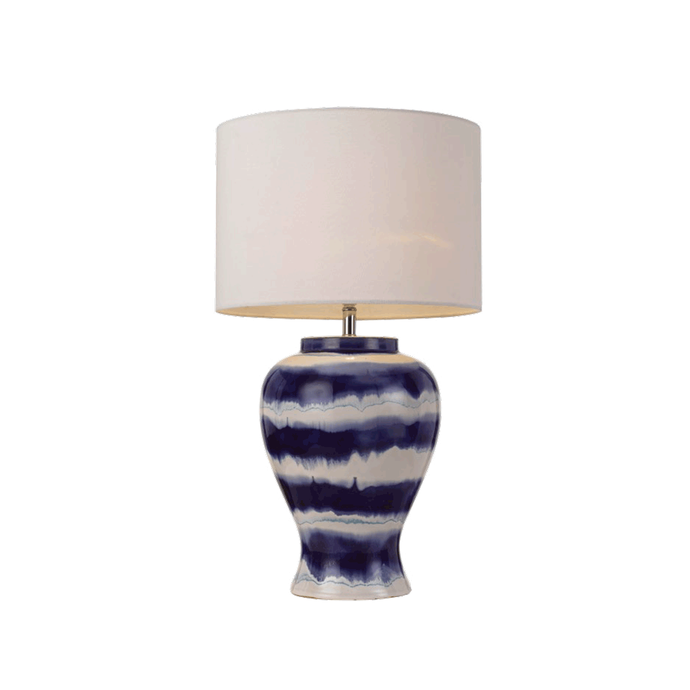 Asta 1 Light Table Lamp White, Blue - ASTA TL-WH+BL