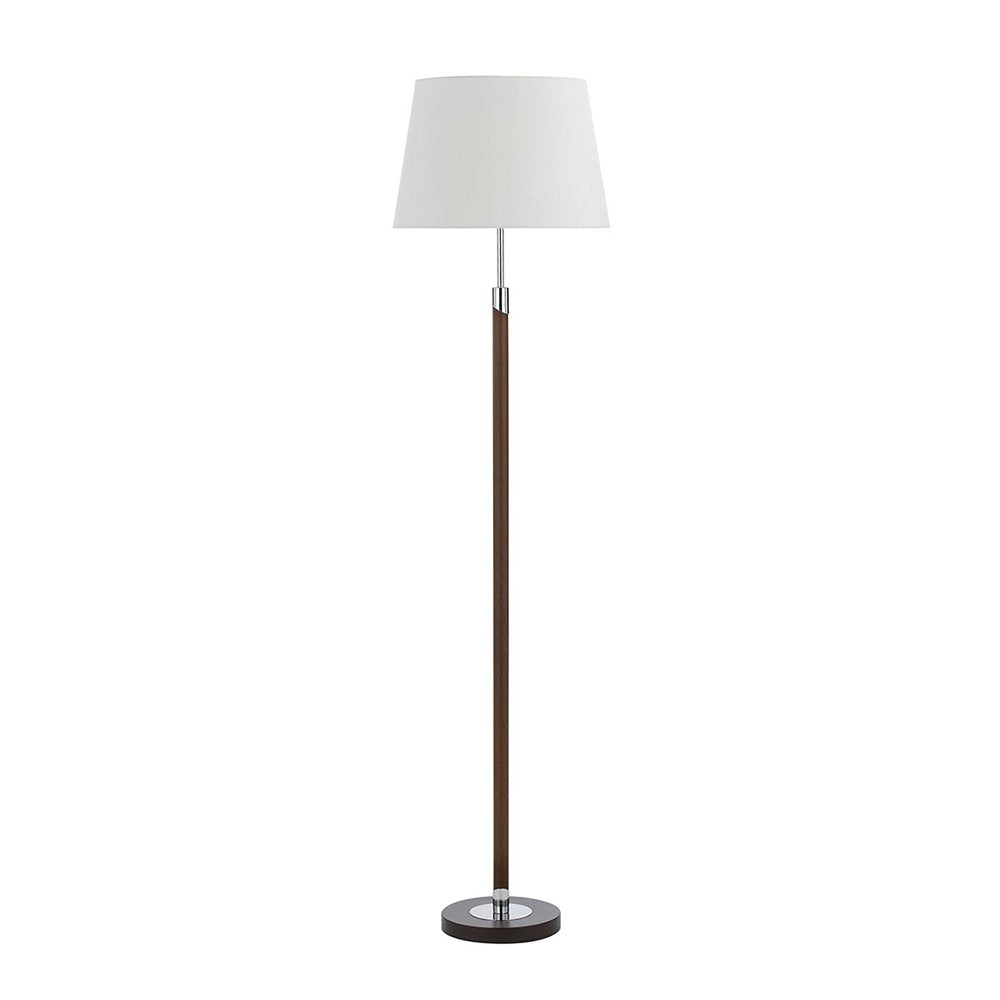 Buy Floor Lamps Australia Belmore 1 Light Floor Lamp Walnut, White - BELMORE FL-WL