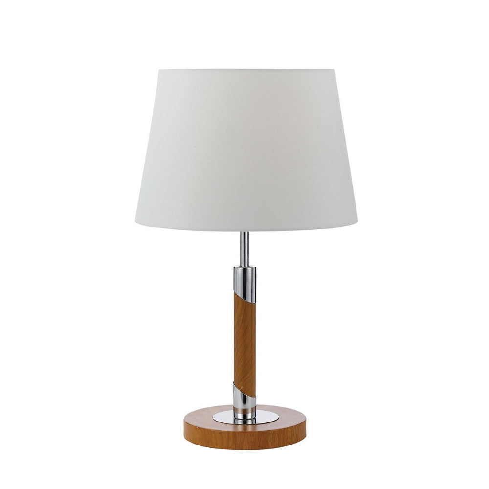 Belmore 1 Light Table Lamp Teak, White - BELMORE TL-TK