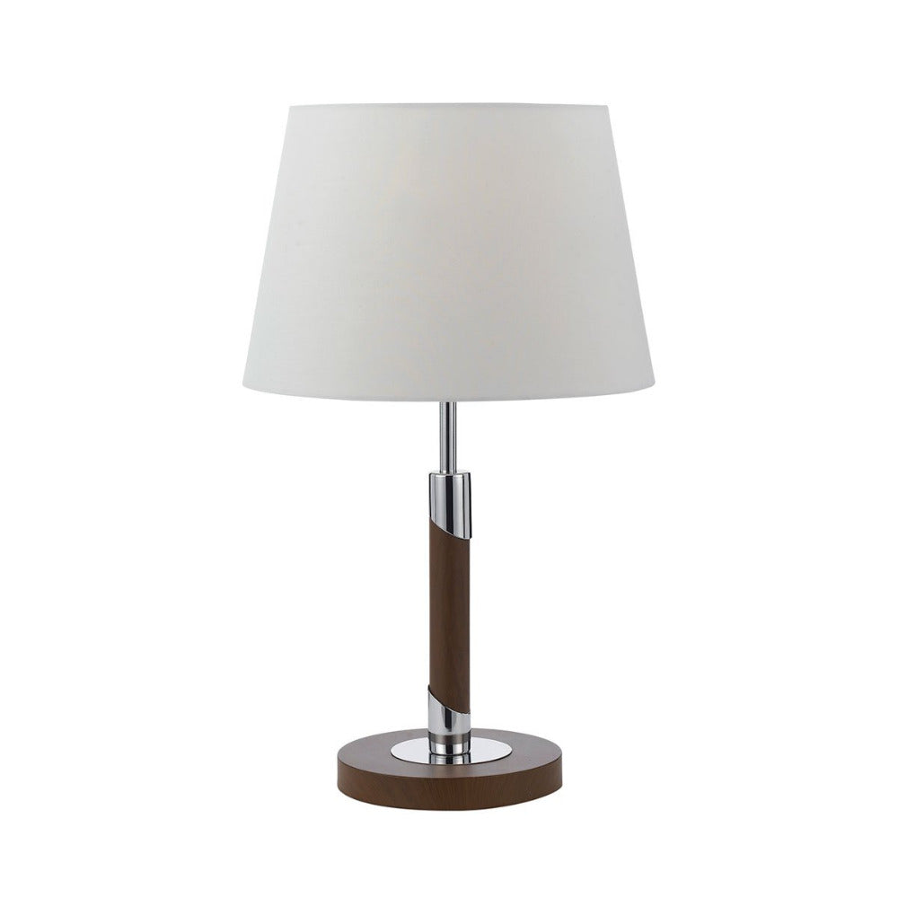Belmore 1 Light Table Lamp Walnut, White - BELMORE TL-WL