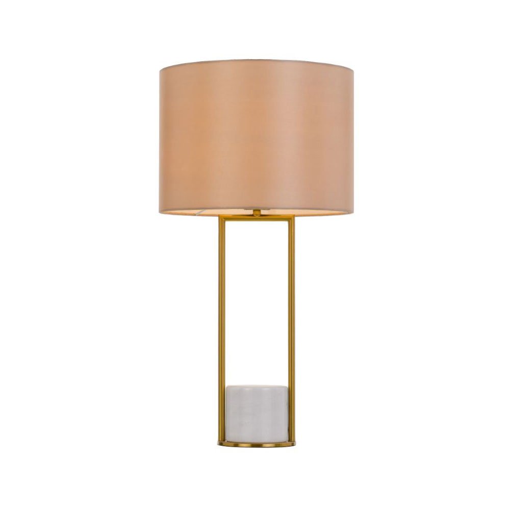 Desire 1 Light Table Lamp Antique Gold, Cream - DESIRE TL-AG+WH