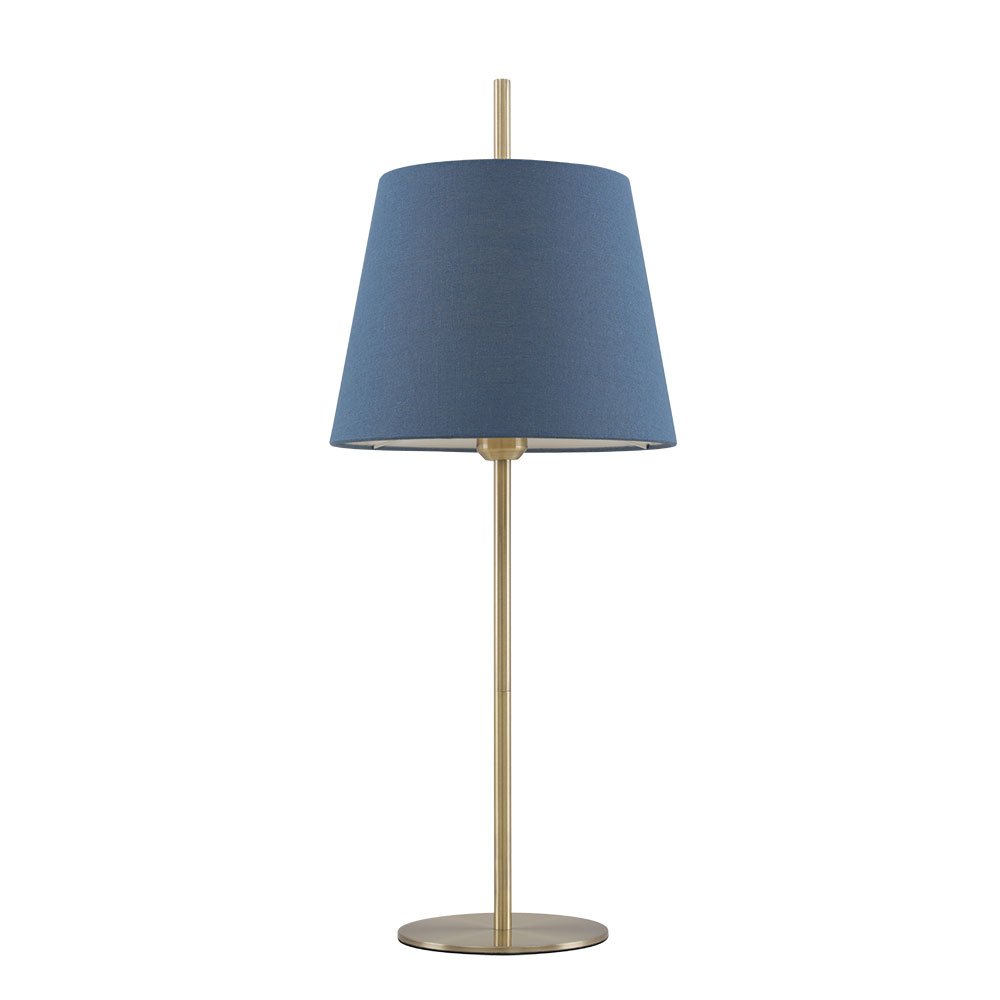 Dior 1 Light Table Lamp Antique Brass & Blue - DIOR TL-BLAB