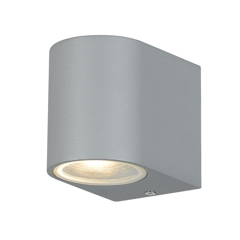 Buy Exterior Wall Lights Australia Eos 1 Light Wall Light IP54 Silver - EOS EX1-SL