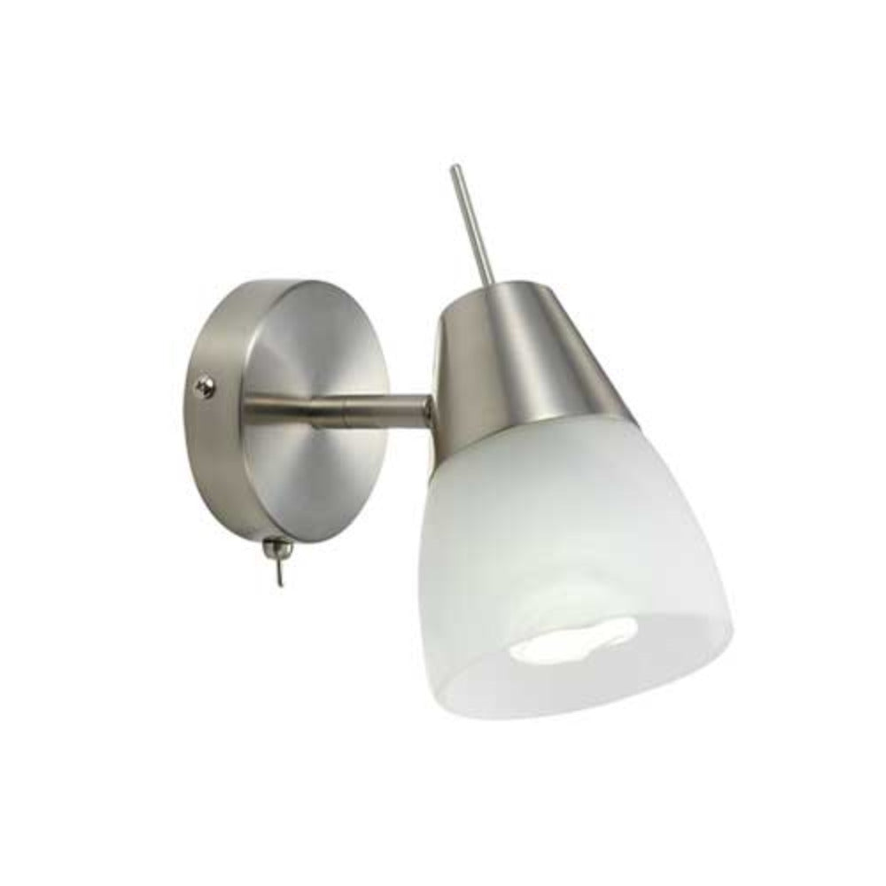 Gibson 1 Light Wall Light Nickel & White Marble - GIBSON WB-NK