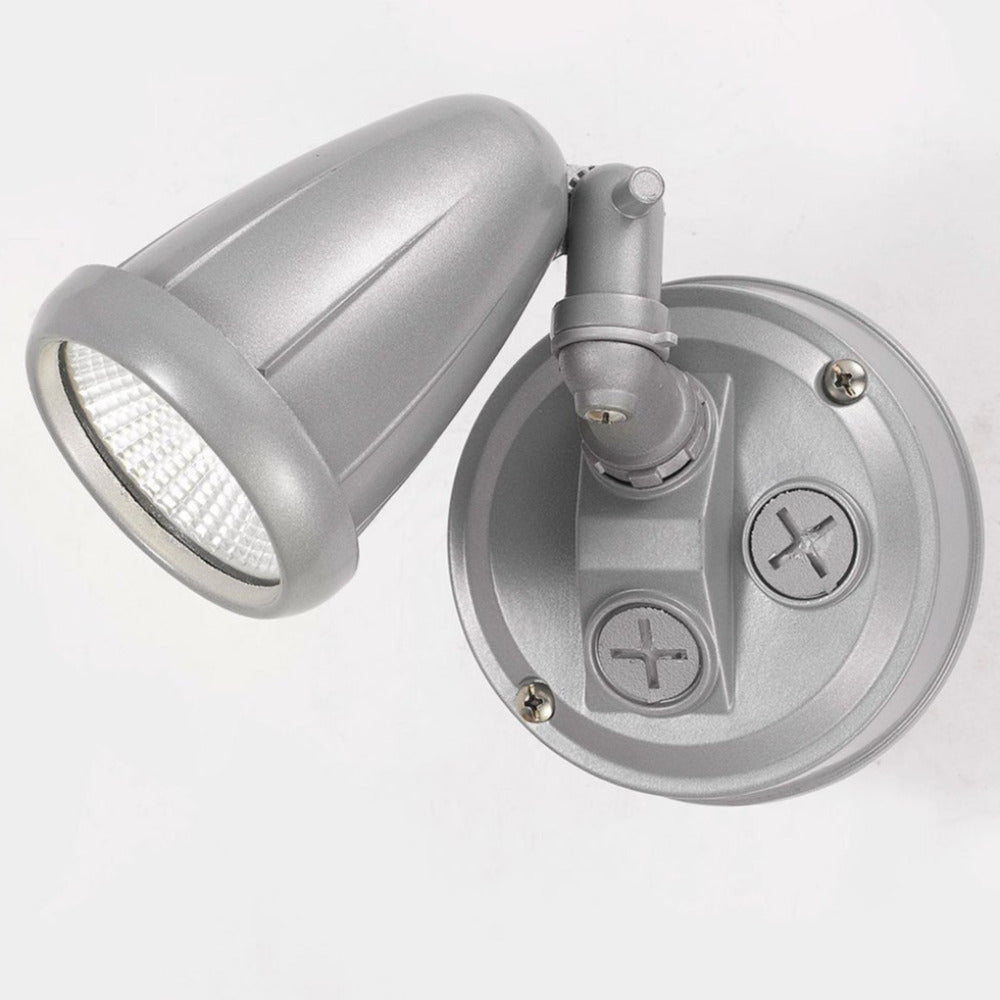 Buy Exterior Spotlights Australia Illume 1 Light Spotlight LED IP44 5000K Silver - ILLUME EX1-SL