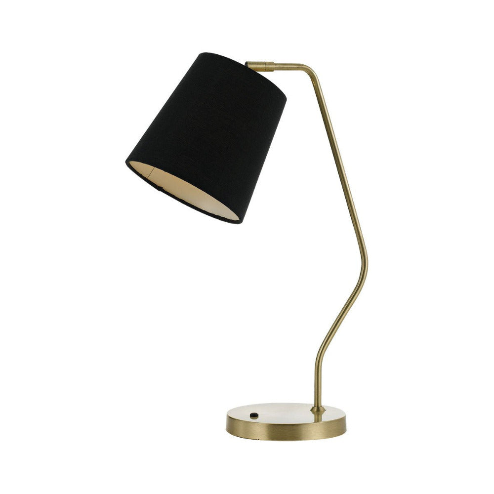 Jody 1 Light Table Lamp Antique Brass & Black - JODY TL-ABBK