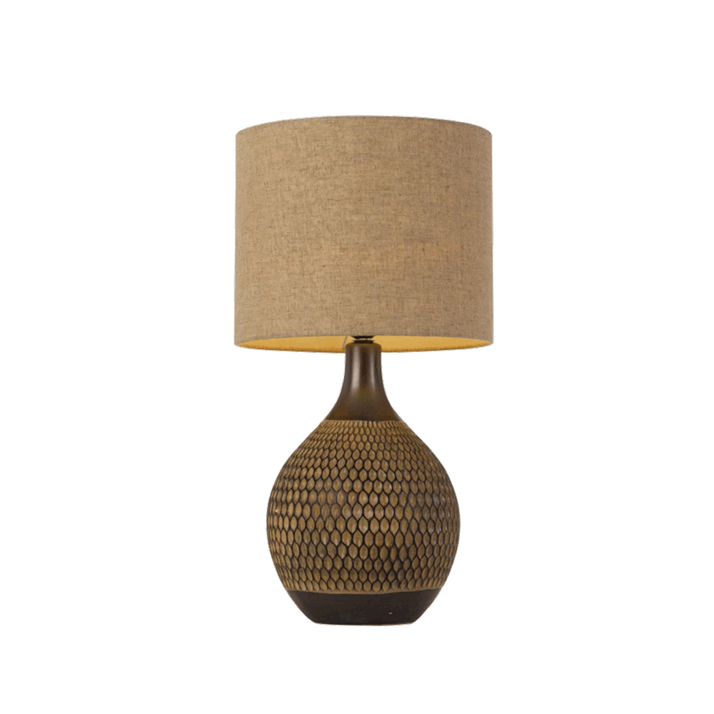 Buy Table Lamps Australia Macey 1 Light Table Lamp Bronze & Linen - MACEY TL-BZ